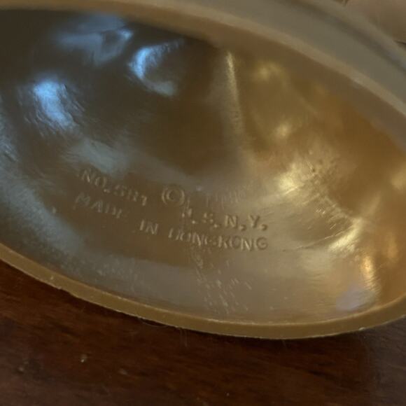 Vintage Hard Plastic Owl Figurine 3 Owls in Tree Hong Kong MCM - Picture 10 of 10